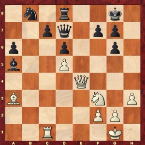 Position from Alekhine - Prils & Blaut, Antwerp Consultation 1923 after Black's 25th move