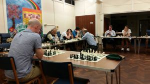 Matthew taking on Gerrards Cross club members! Photo by Natasha Regan